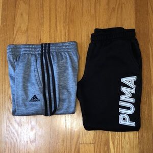 2 pants: Adidas and Puma Big Boy Sweatpants in bulk.  2 for $10